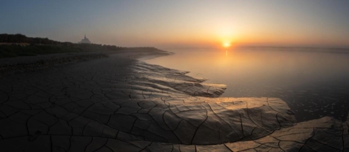 Sunrise Panorama Mont Saint Michel