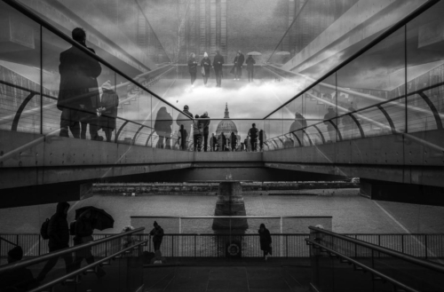 Millennium Bridge Double Exposure