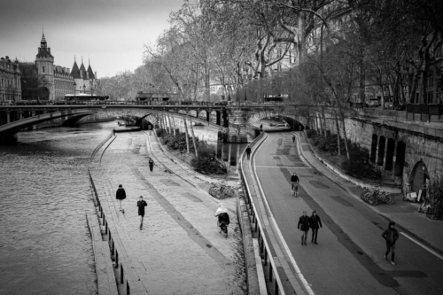 Double Exposure of the Seine in Paris
