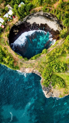 Over Broken Beach in Bali Nusa Penida