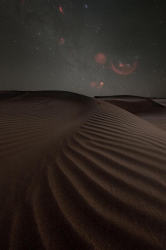 Orion and Sand Texture of Wahiba Sands in Oman