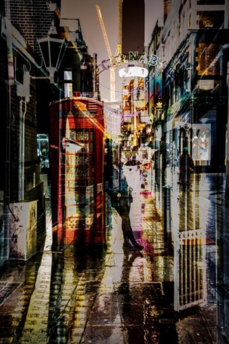 Double Exposure image taken at Carnaby Street in London