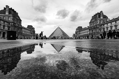 Louvre Pyramid Reflection