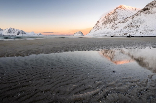 Haukland Beach at Sunrise in the Lofoten