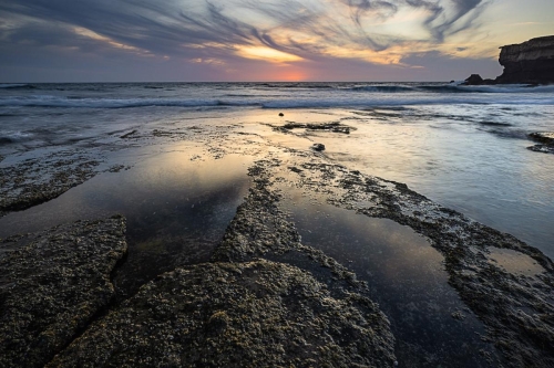 Sunset at La Pared Beach in Fuerteventura