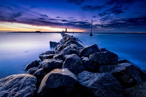 Grotta Lighthouse Sunset