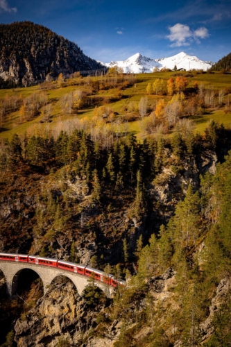 Landwasser Viadukt in Autumn