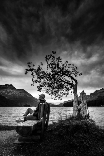 By himself at Silsersee