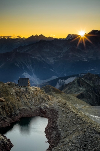 Orny Hut at Sunrise