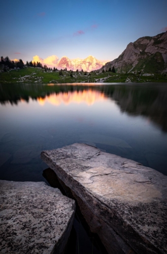 Sulsee Sunset over Berner Oberland