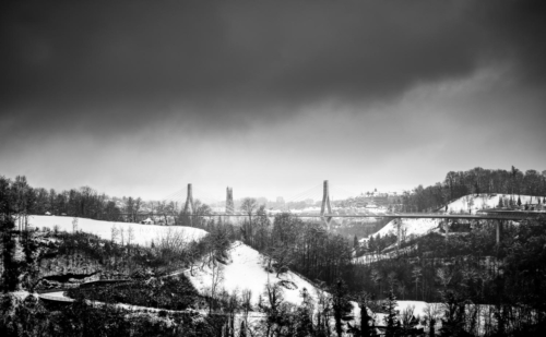 Winter Panorama of Fribourg 